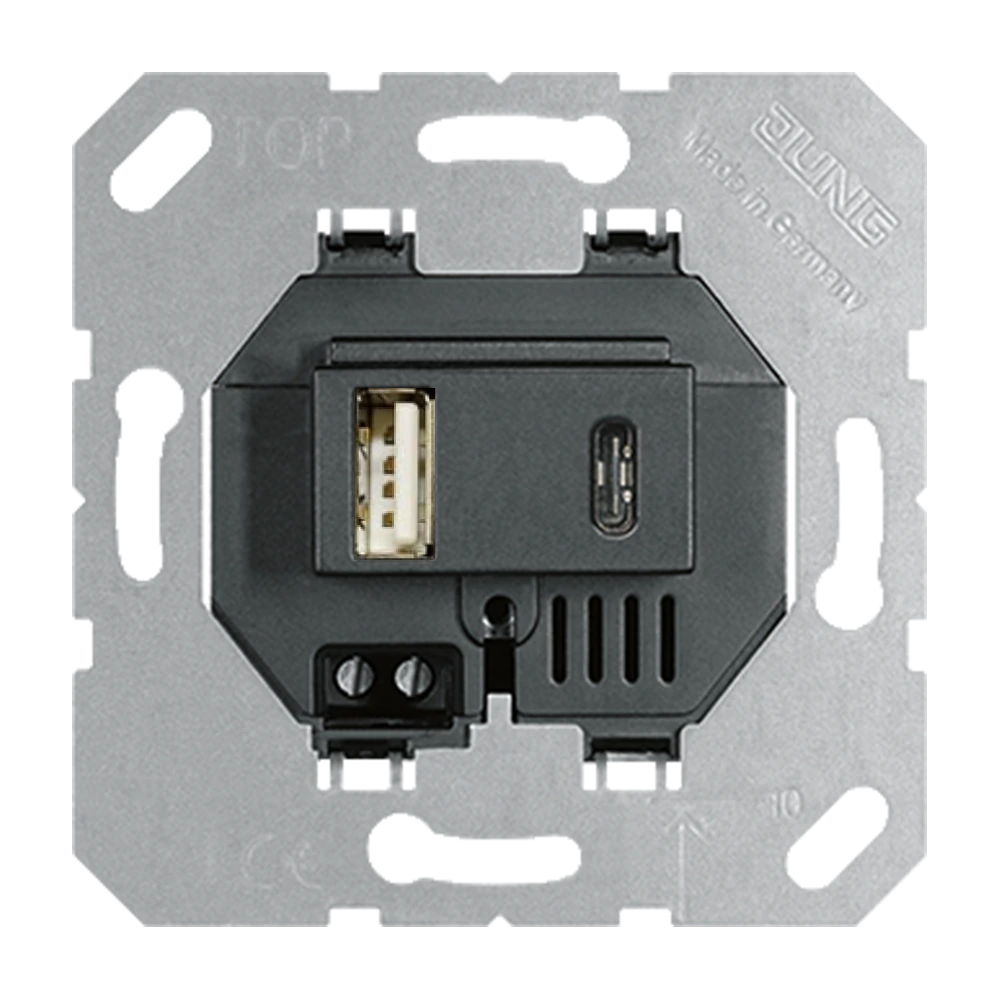 USB зарядное устройство — JUNG Прочее, Чёрный, арт. USB15CASW